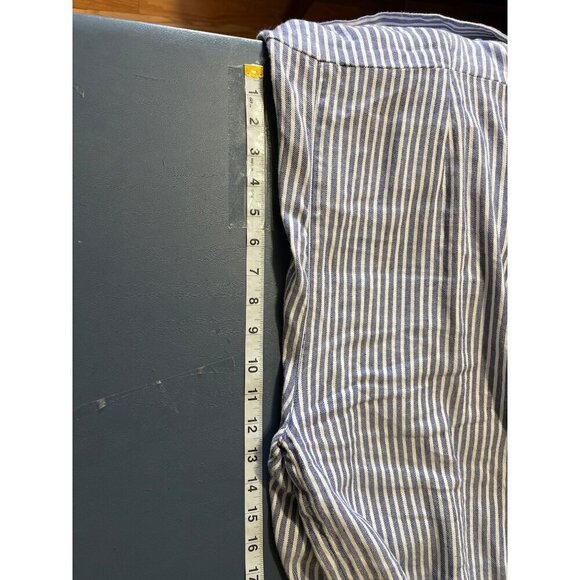 Tahari Womens Blue‎ & White Linen Blend Sleeveless JumpsuitBelt Sz 6 Boho Beachy - Picture 6 of 12